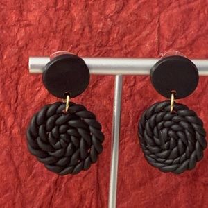 COPY - New Black Polymer Clay Lightweight Earrings